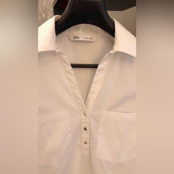 Official wear and classy! White Shirt From ZARA for Women! With golden buttons! - Picture 4 of 5